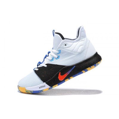 Nike Erkek Pg 3 Beyaz / Siyah / Renkli Spor Ayakkabı Türkiye - AG46LN66